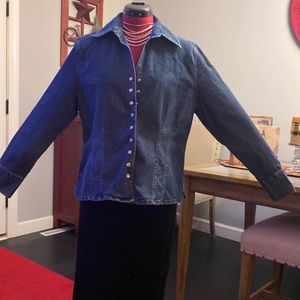 Christopher and Banks stretch jean jacket Med
